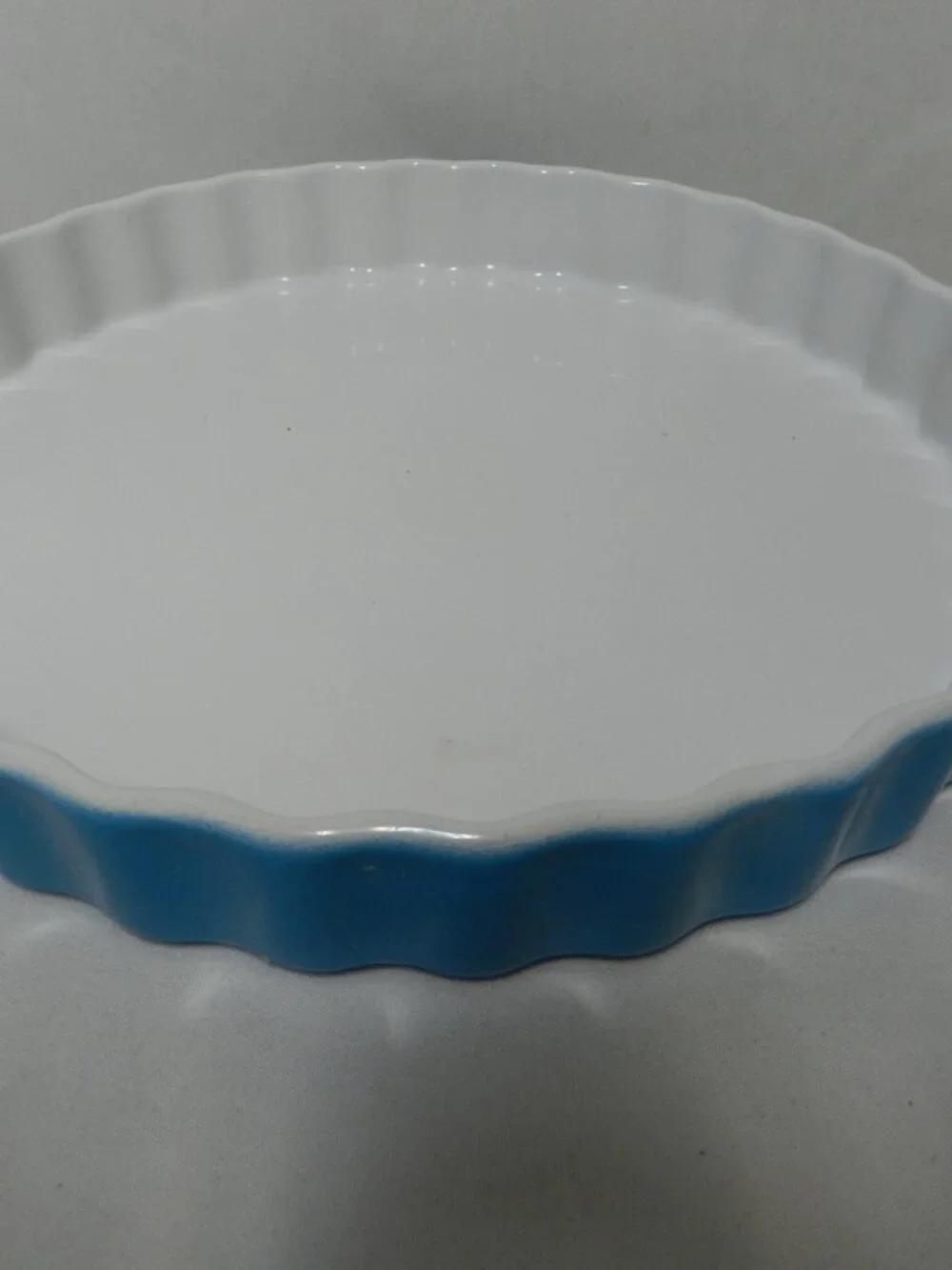 Vintage Fluted blue Tart Pie baking Dish 57028 by Injection Point 10.5